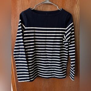 Muji striped cotton boatneck sweater
